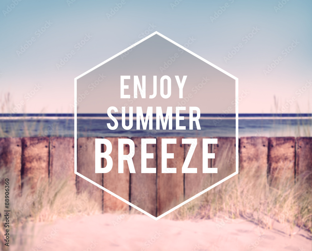 Enjoy Summer Breeze Friendship Beach Vacation Concept