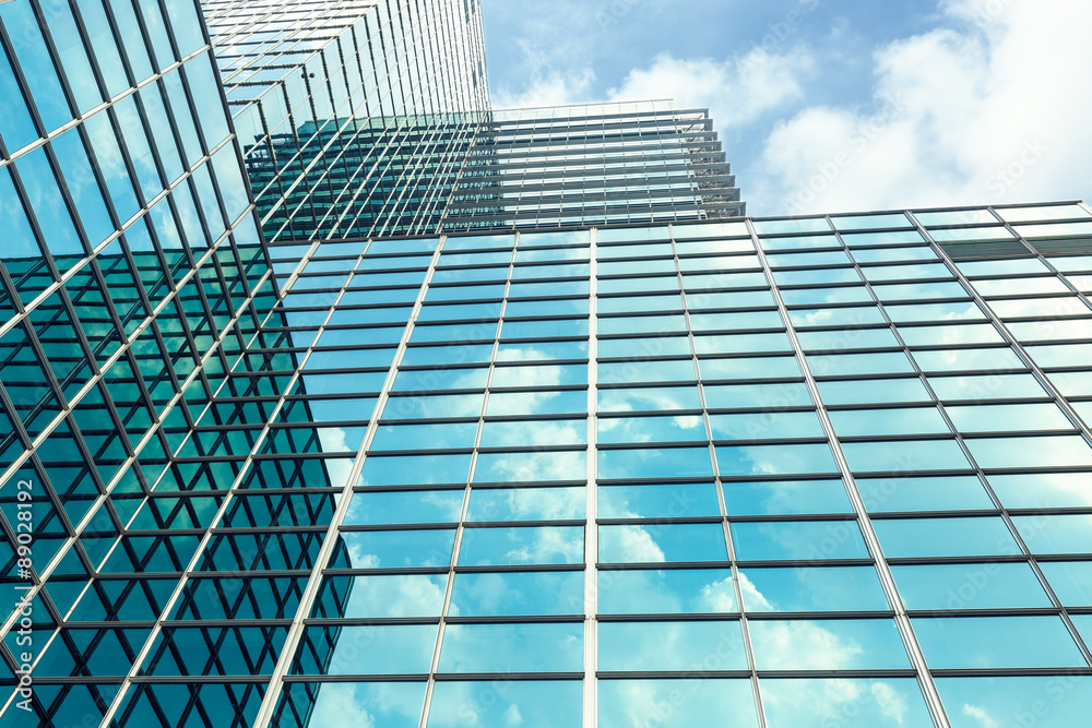 exterior of glass office building