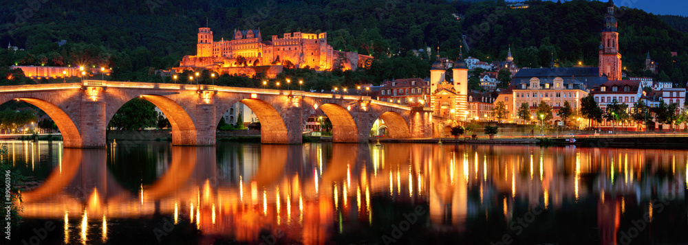 Panorama von Heidelberg in Abendstimmung