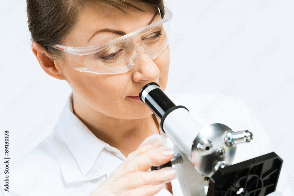 Woman working in lab