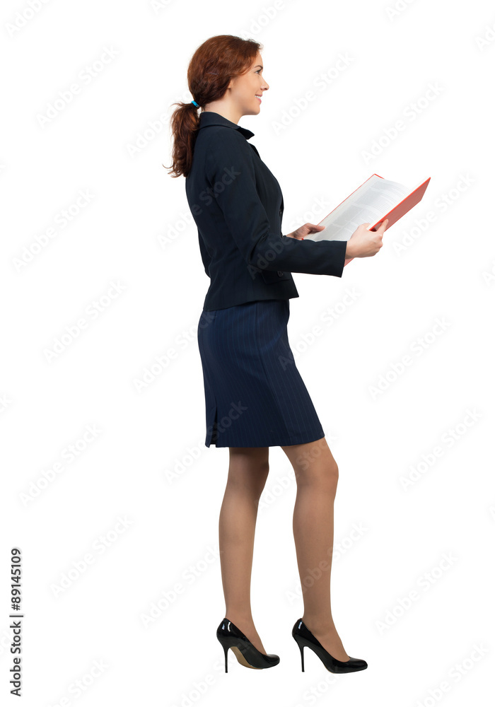 Businesswoman with book