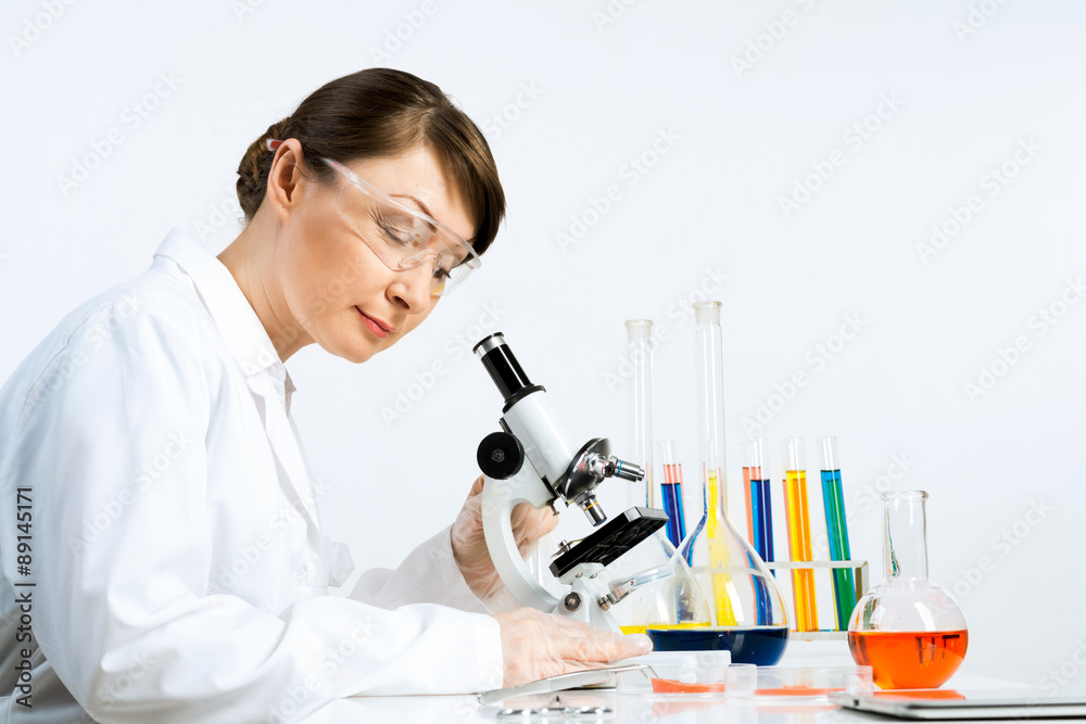 Woman working in lab