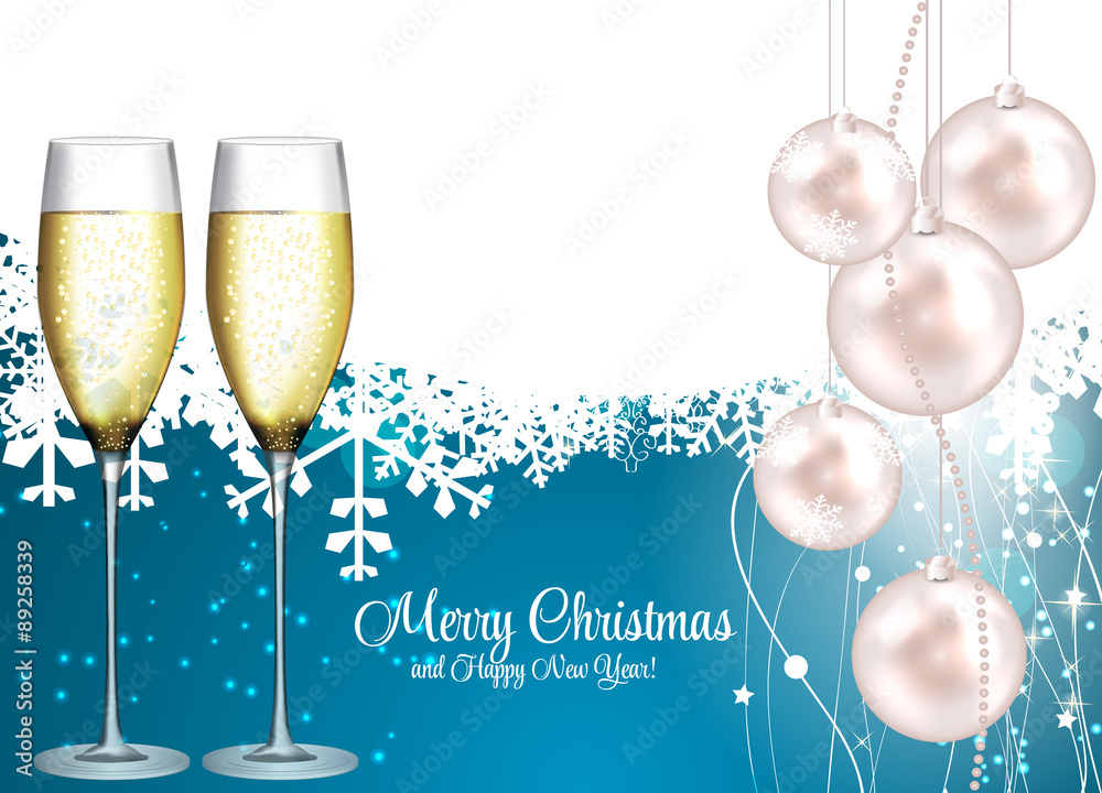 Abstract Beauty Christmas and New Year Background. Vector Illust