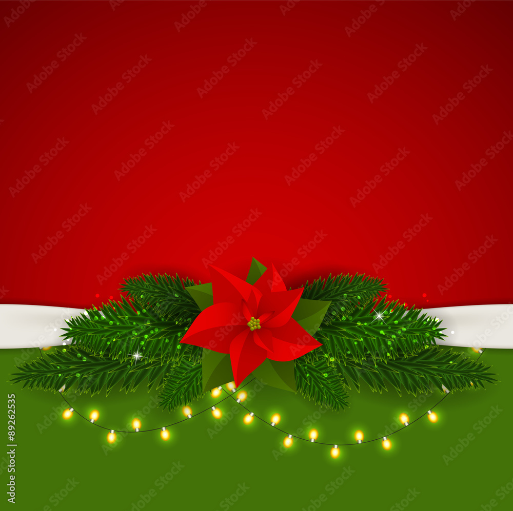 Abstract Beauty Christmas and New Year Background. Vector Illust