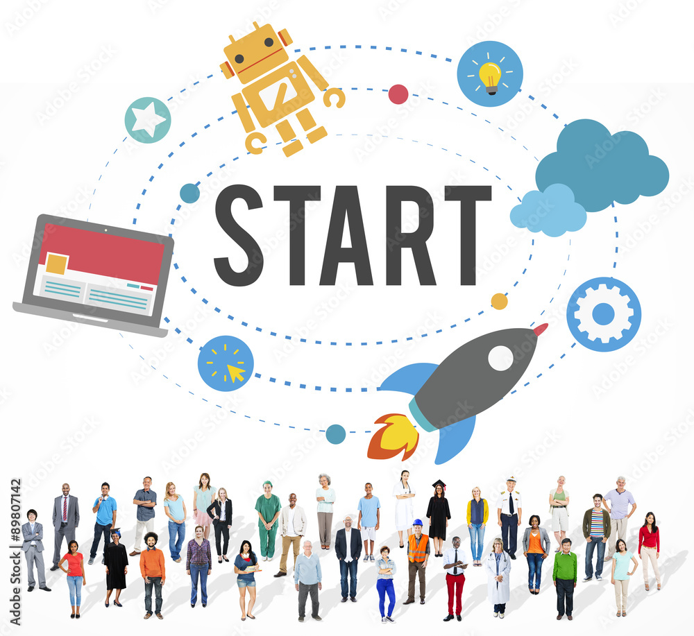 Start Mission Success Strategy Beginning Concept