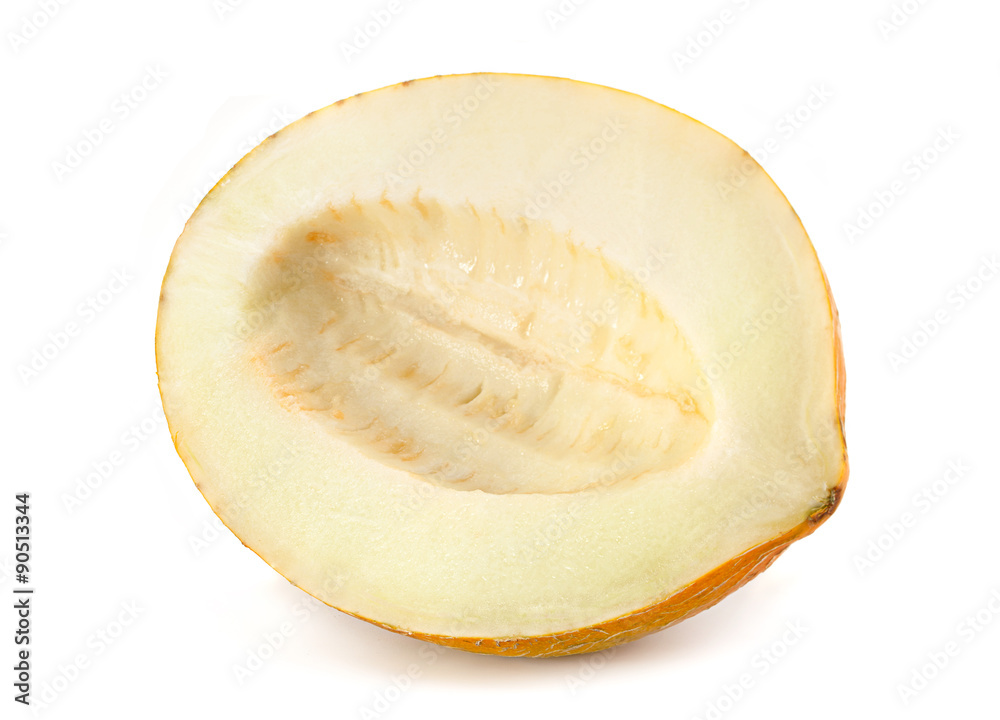 Melon on white background