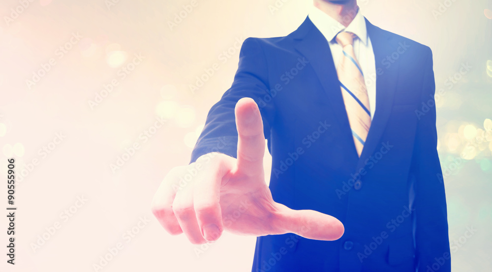 Businessman pointing at something