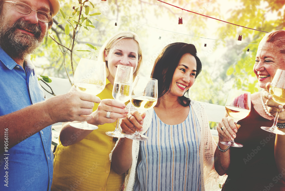 Friends Friendship Outdoor Dining People Concept