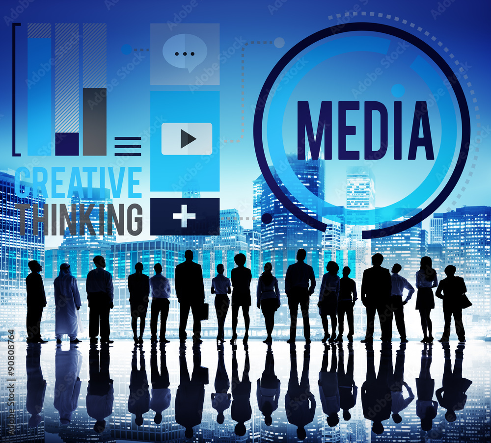 Media Communication Connect Creative Thinking Concept