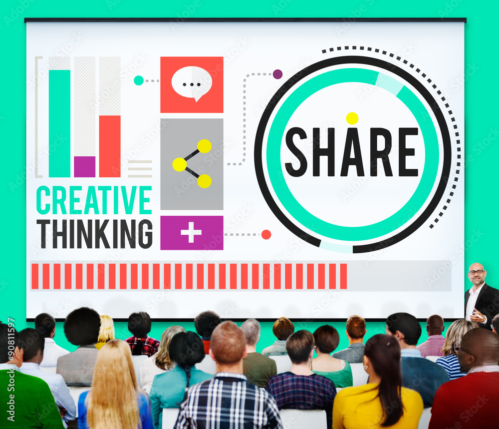 Share Creative Thinking Exchange Technology Concept