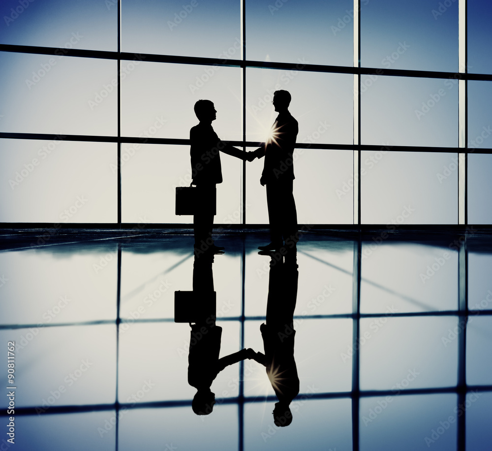 Businessmen Handshaking Contract Corporate Business Concept