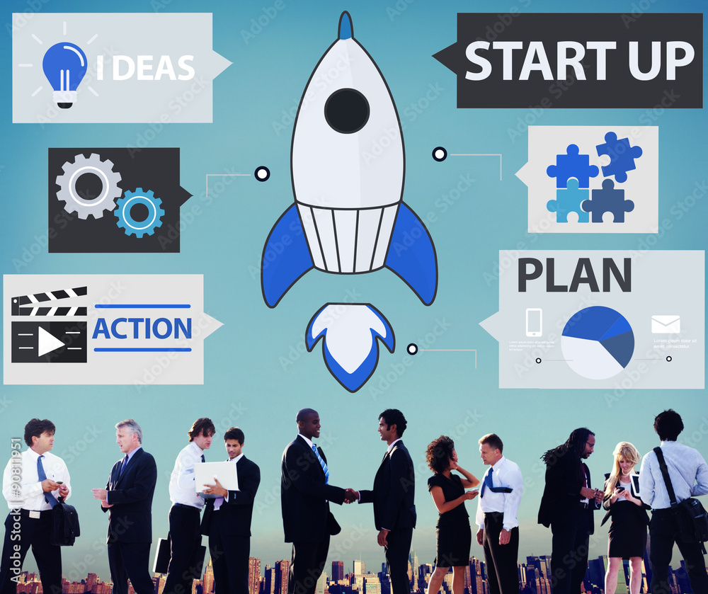 Startup Goals Growth Success Plan Business Concept