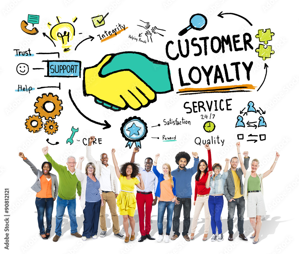 Customer Loyalty Service Support Care Trust Casual Concept