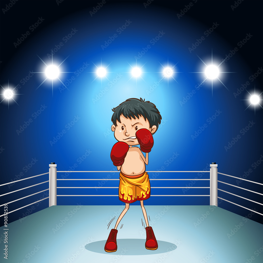 Man in the boxing ring