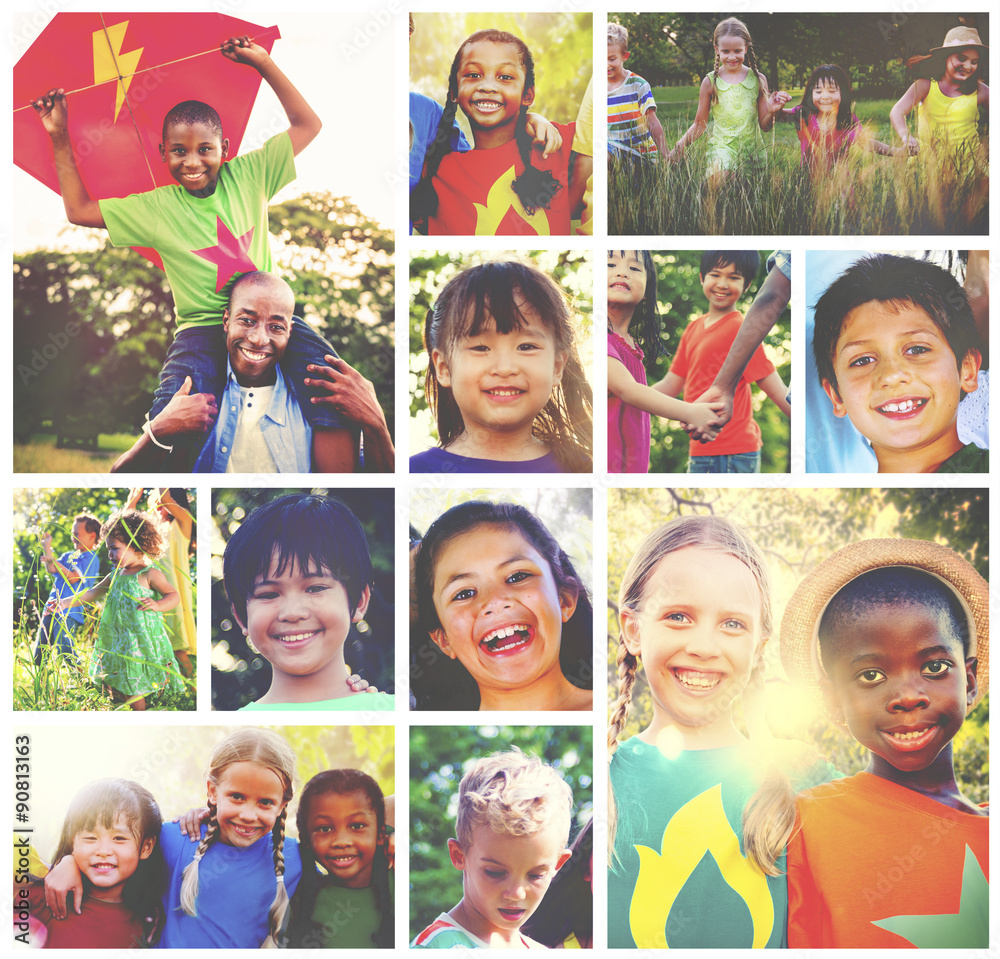 Children Family Enjoyment Playful Summer Casual Concept