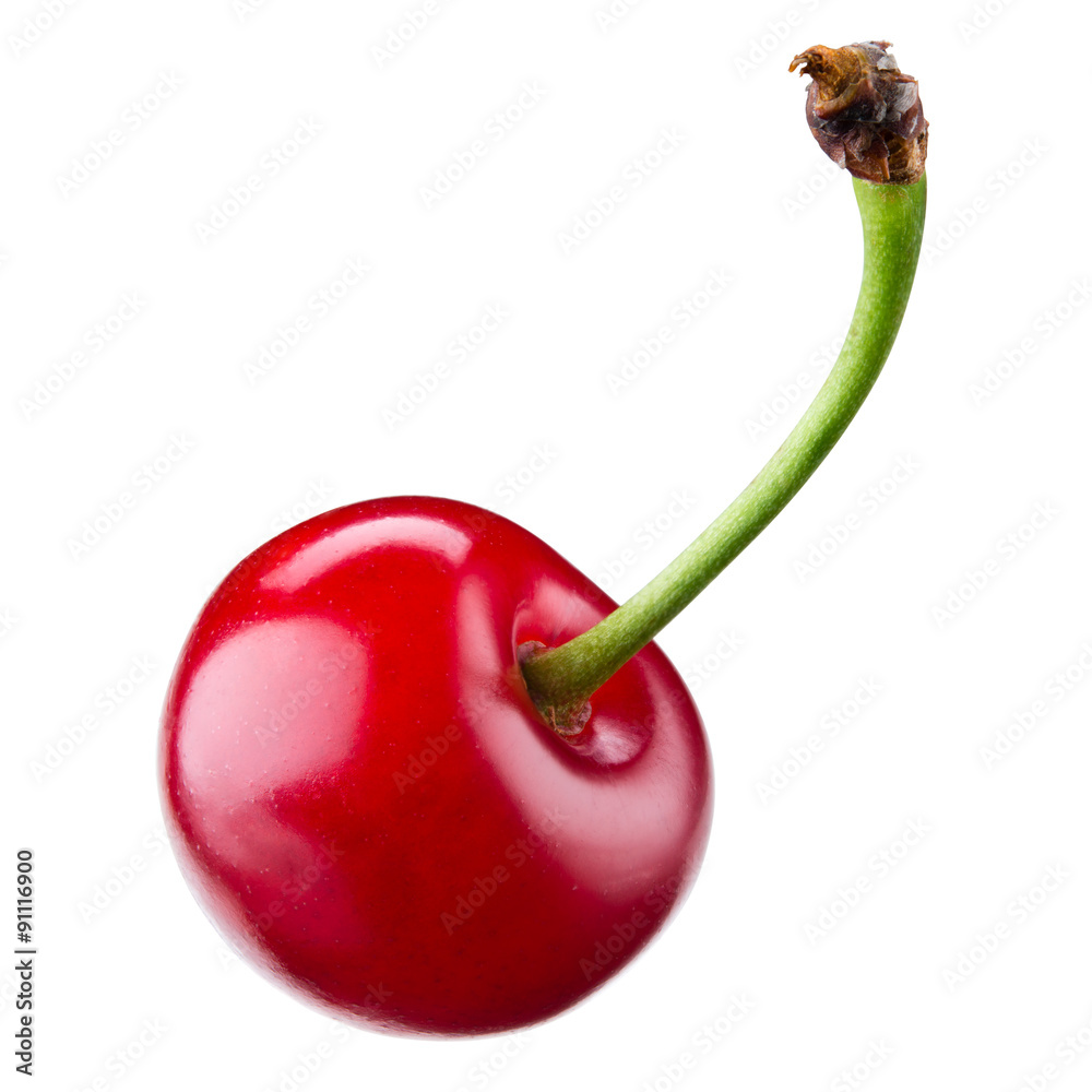 Cherry isolated on white backgroundю With clipping path.