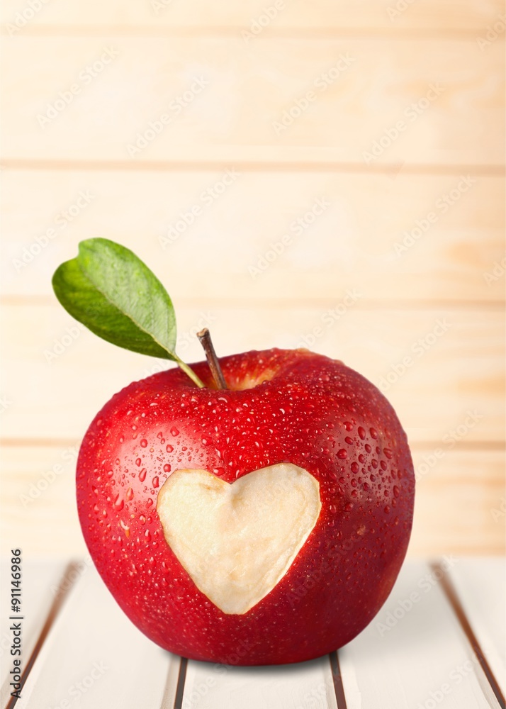 Heart Shape on Apple.