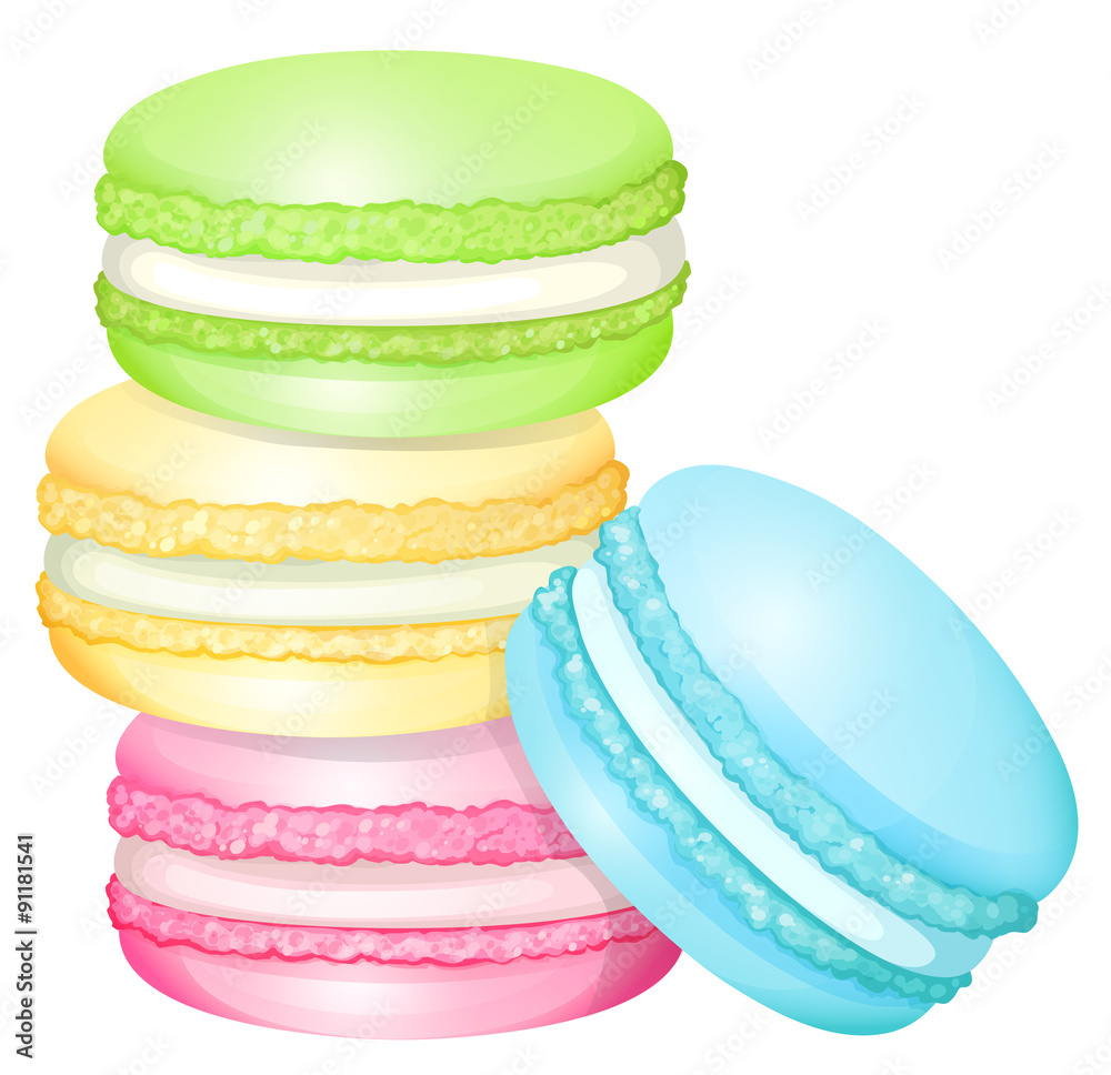 Stack of colorful macaron