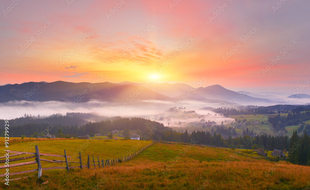 Sunrise countryside