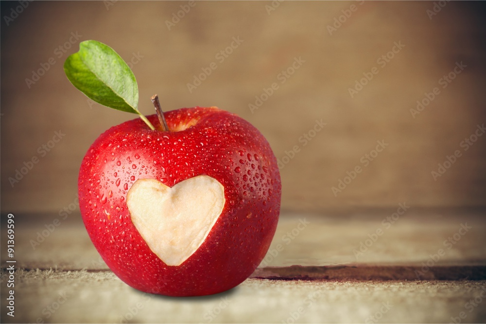 Heart Shape on Apple.