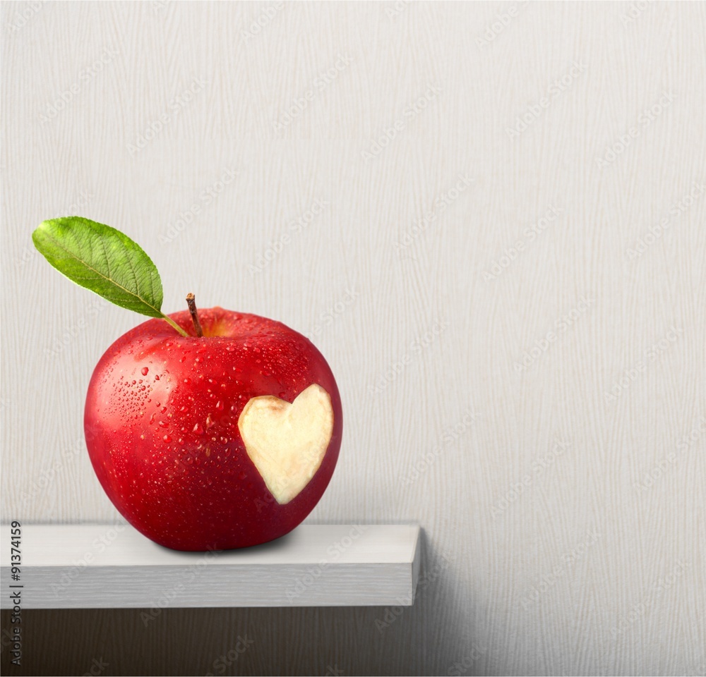 Heart Shape on Apple.