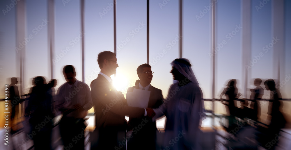 Group People Handshake Global Business Concept