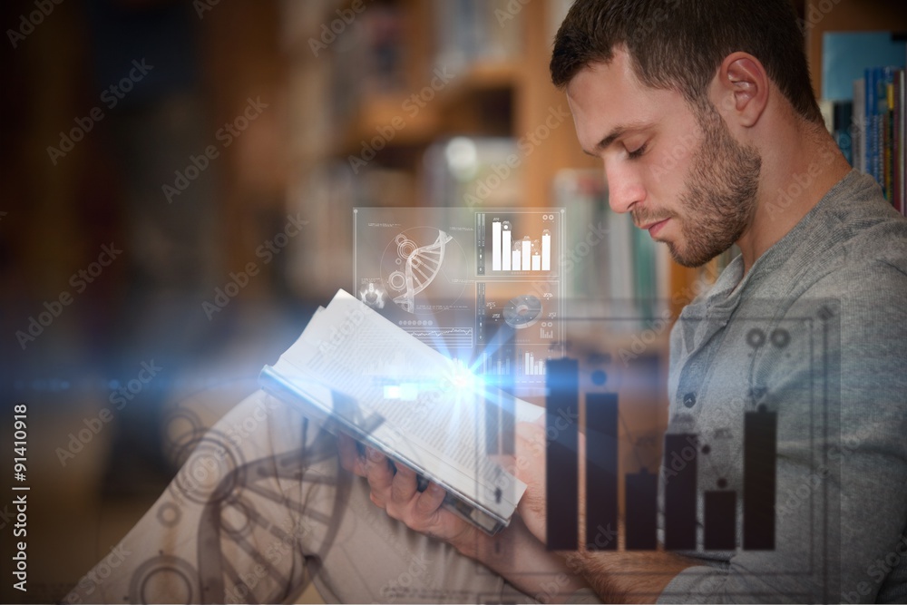 Composite image of digital representation of pie chart