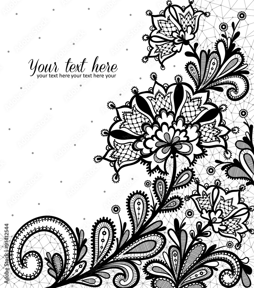 Lace background with a place for text.