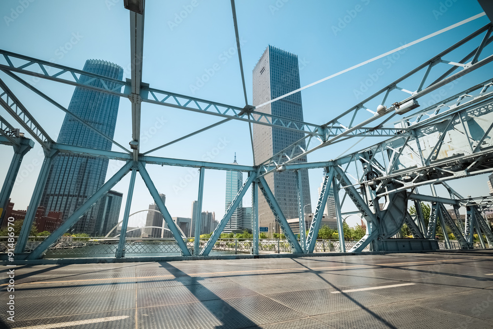 tianjin movable bridge closeup