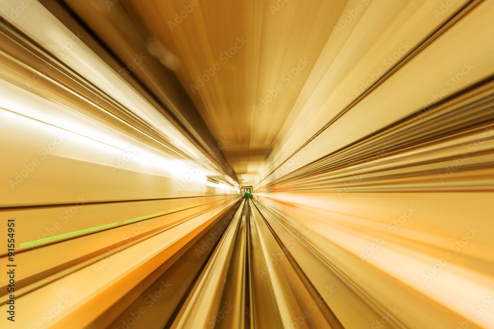 high speed movement in a tunnel