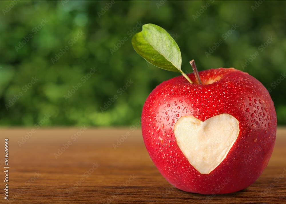 Heart Shape on Apple.