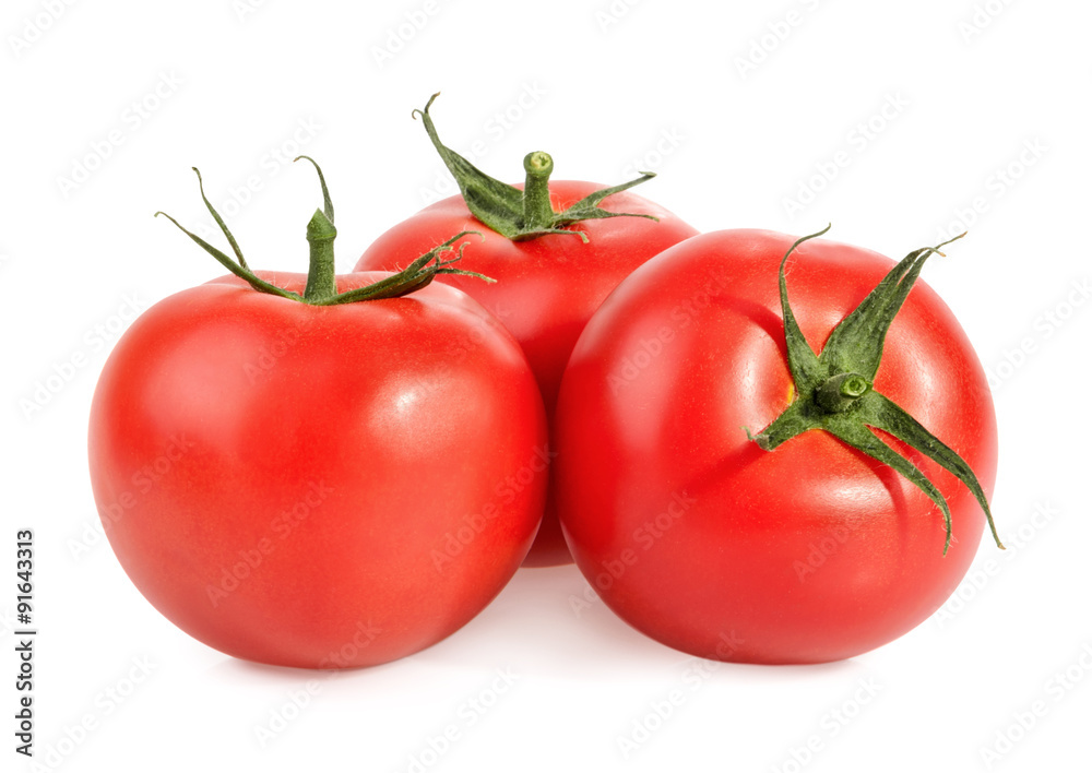 Tomatoes isolated on white