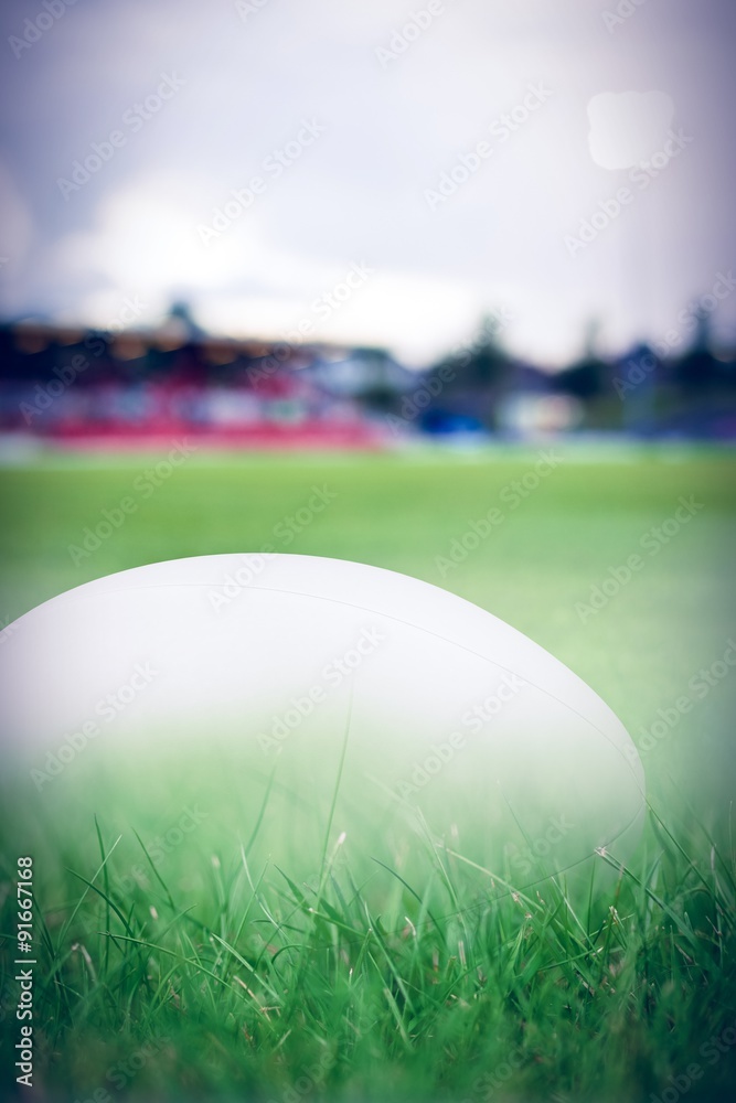 Composite image of rugby ball