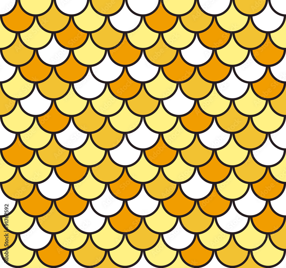 Seamless Fish Scale Pattern Vector Illustration