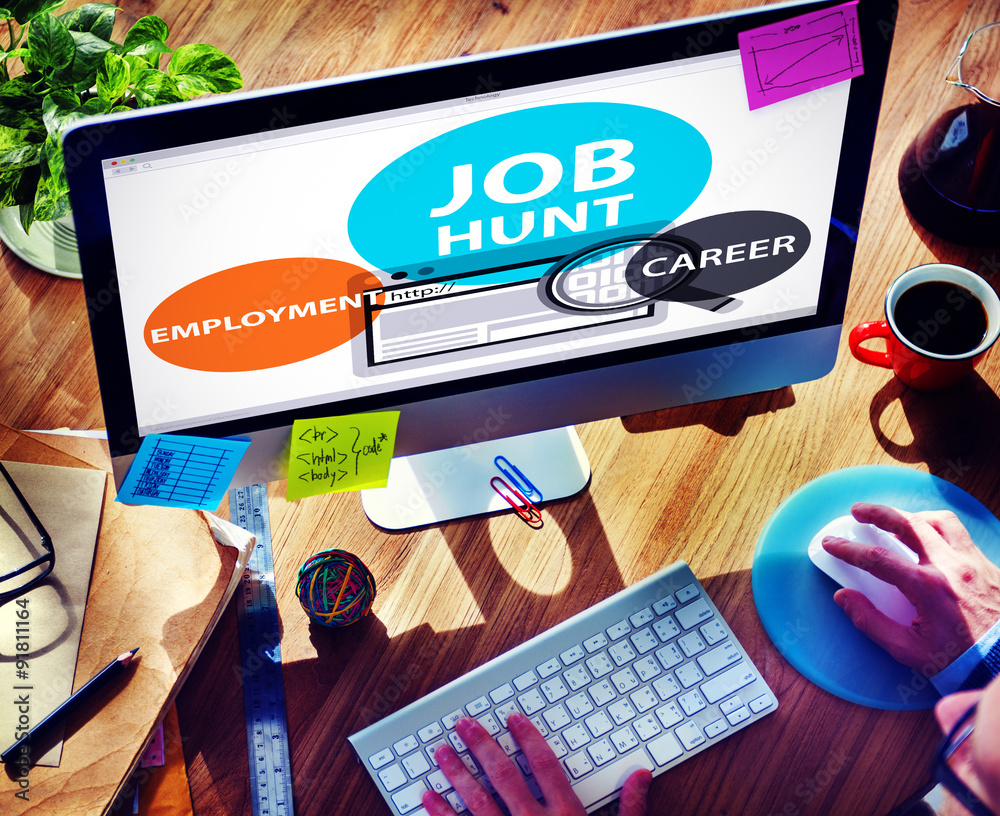 Job Hunt Employment Career Recruitment Hiring Concept