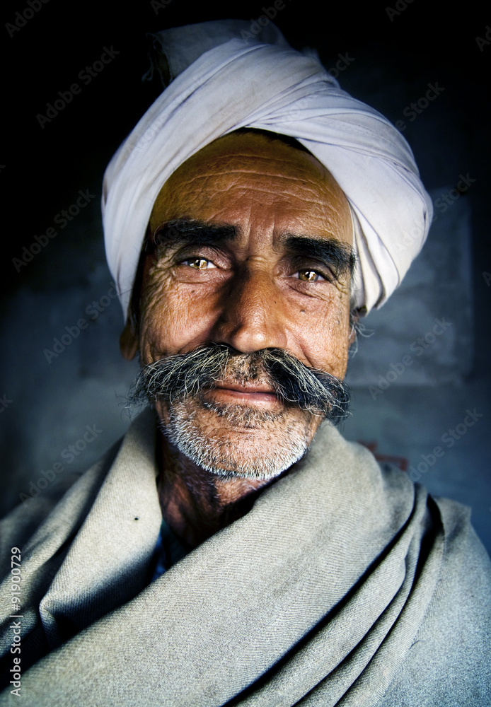 Indigenous Senior Indian Man Looking at the Camera Concept