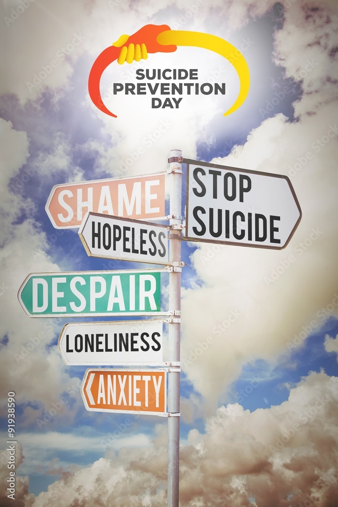 Composite image of suicide prevention day