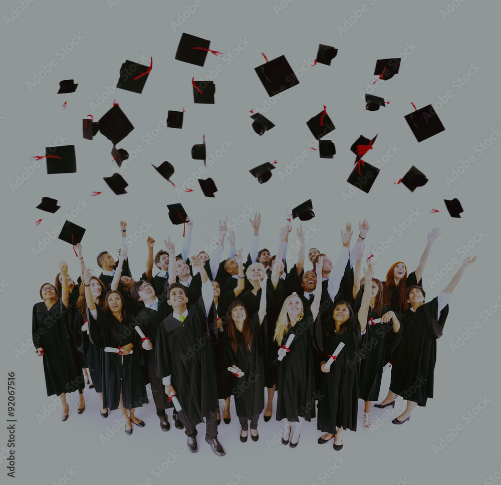 Graduation University Teenagers Students Success Concept