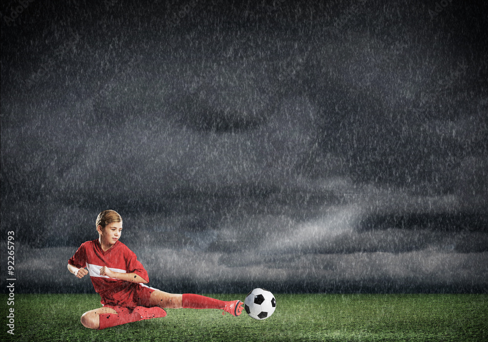 Young soccer player