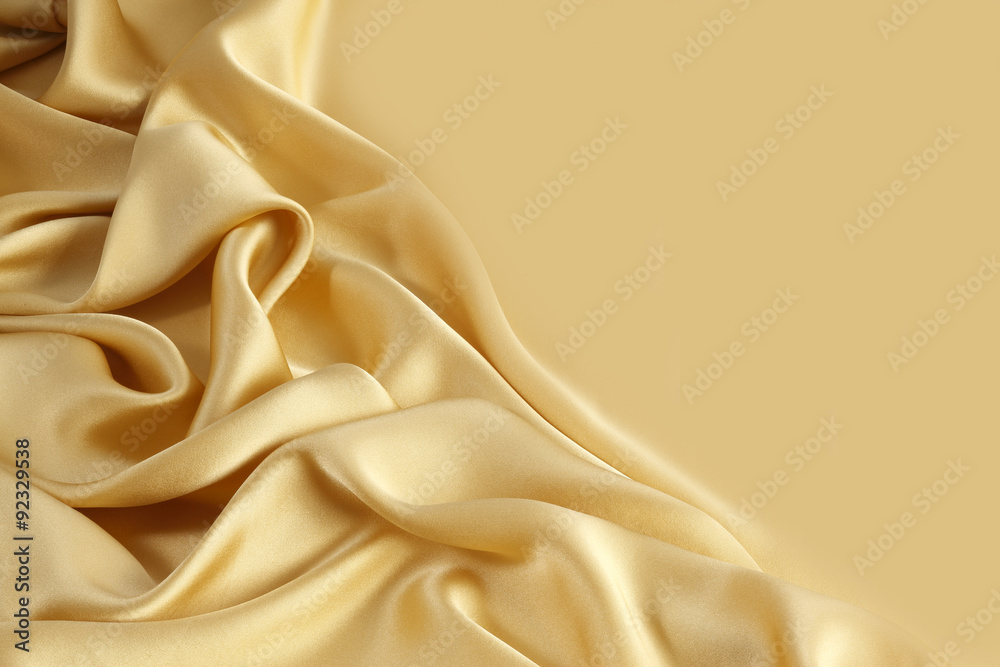 Gold satin texture background with copy space