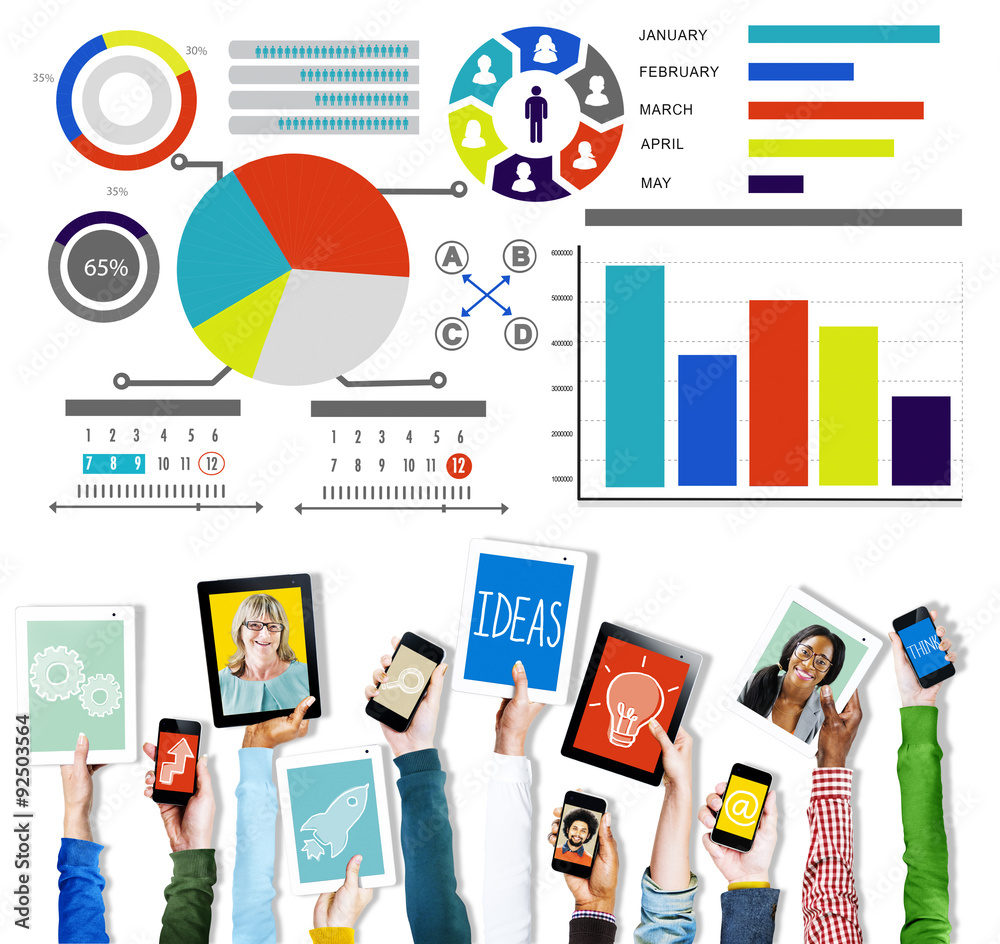 Bar Graph Chart Data Information Inforgraphic Report Concept