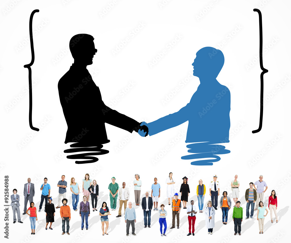 Handshake Greeting Corporate Deal Collaboration Concept