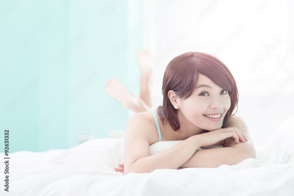 Charming woman Smile face