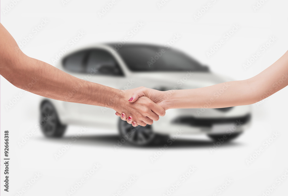 Vendita auto stretta di mano accordo affare