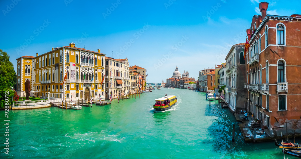 Grand Canal and Basilica Santa Maria della Salute, Venice, Italy