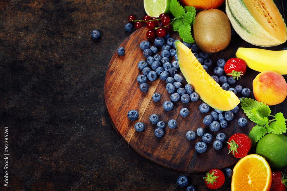 Assortment of fruits