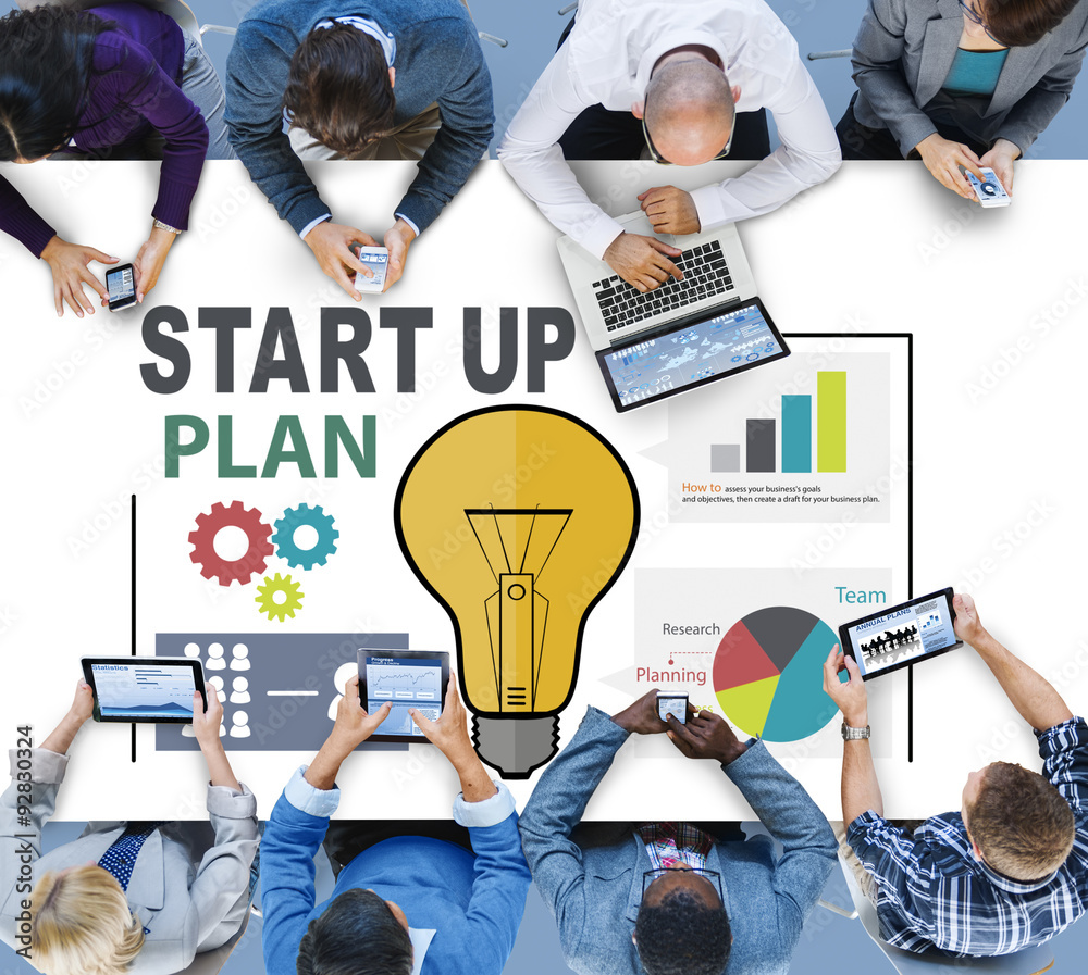 Startup Goals Growth Success Plan Business Concept