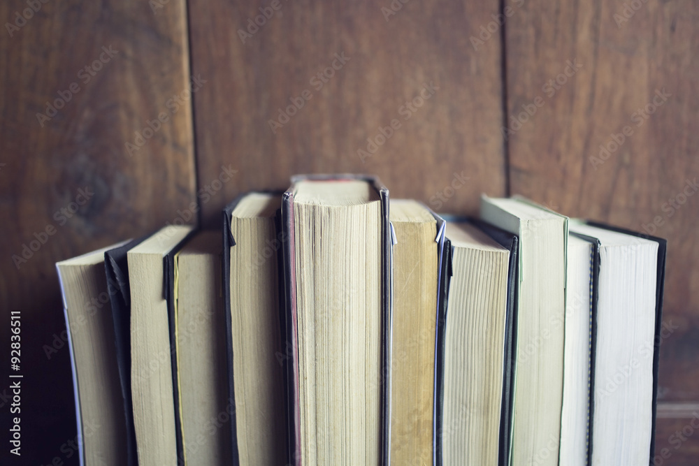 Some books in a bookcase