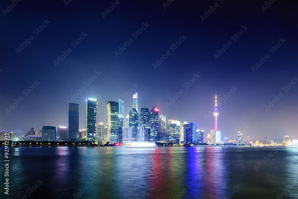 panorama of skyscrapers and a river