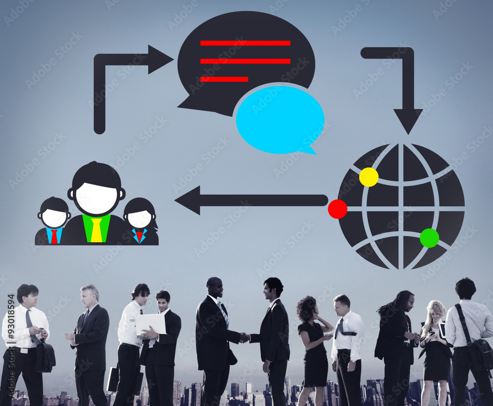 Global Communications Connection Social Networking Concept